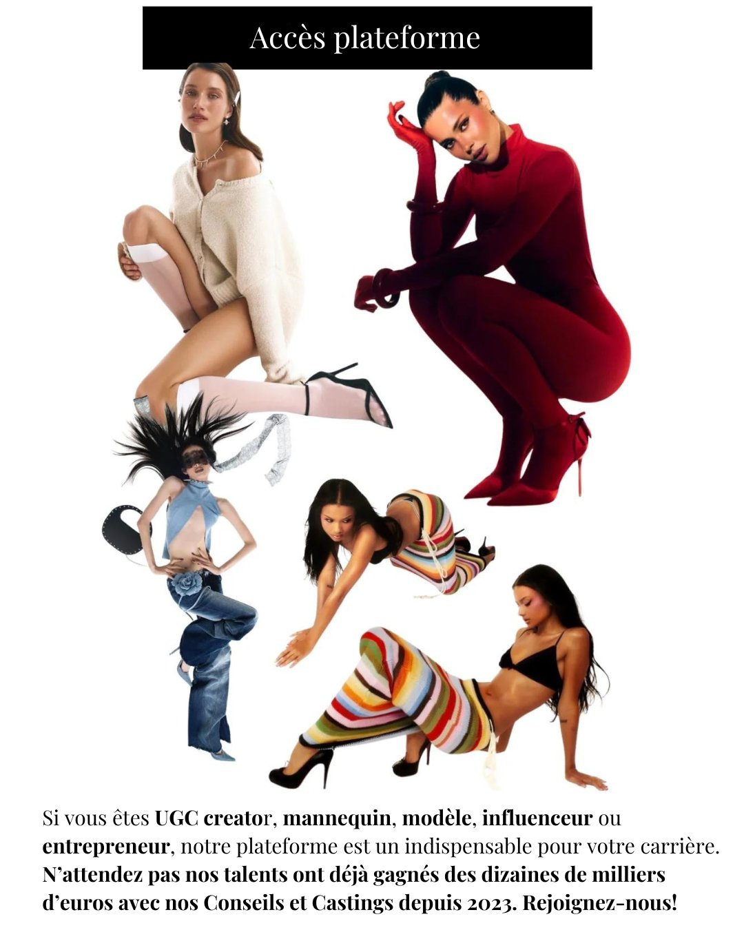 Accès plateforme de castings Cleo Bellanov MGMT — Créateurs UGC, mannequins, modèles, influenceurs et entrepreneurs